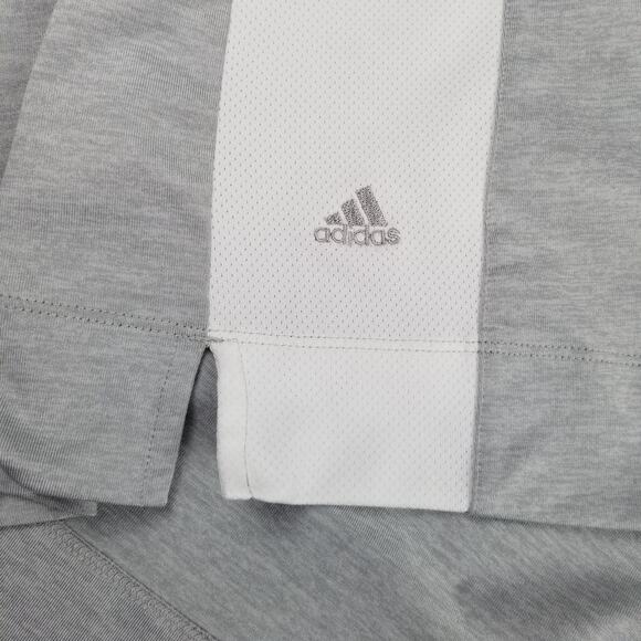 Adidas Golf Gray White Ladies Climate Cool Active Wear Top Dri Fit Size Medium - Picture 4 of 6